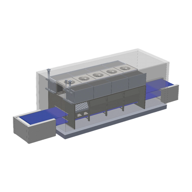 Plate/Mesh Belt Tunnel Quick Freezer